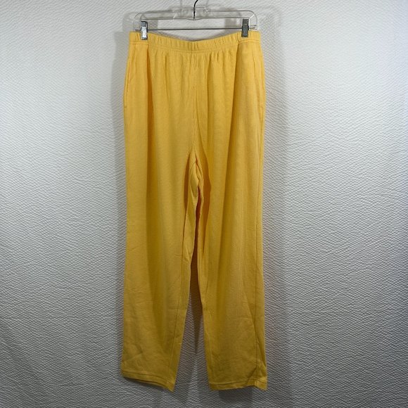 Draper's & Damon's Pants - Draper's & Damon's Stretch ribbed Yellow pull on Pants side seam pockets
